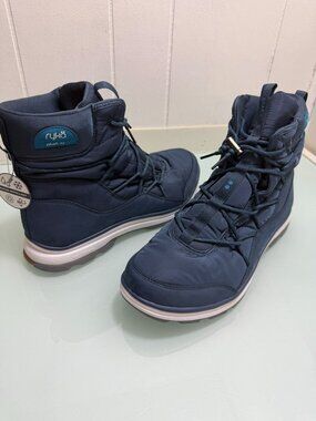 RYKA Brae Ankle Boots Women's 12 Water Resistant Snow Boats Blue